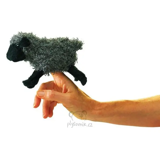 Maňásek na prst černá ovce