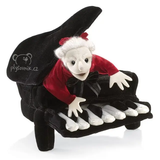 Maňásek Mozart v klavíru